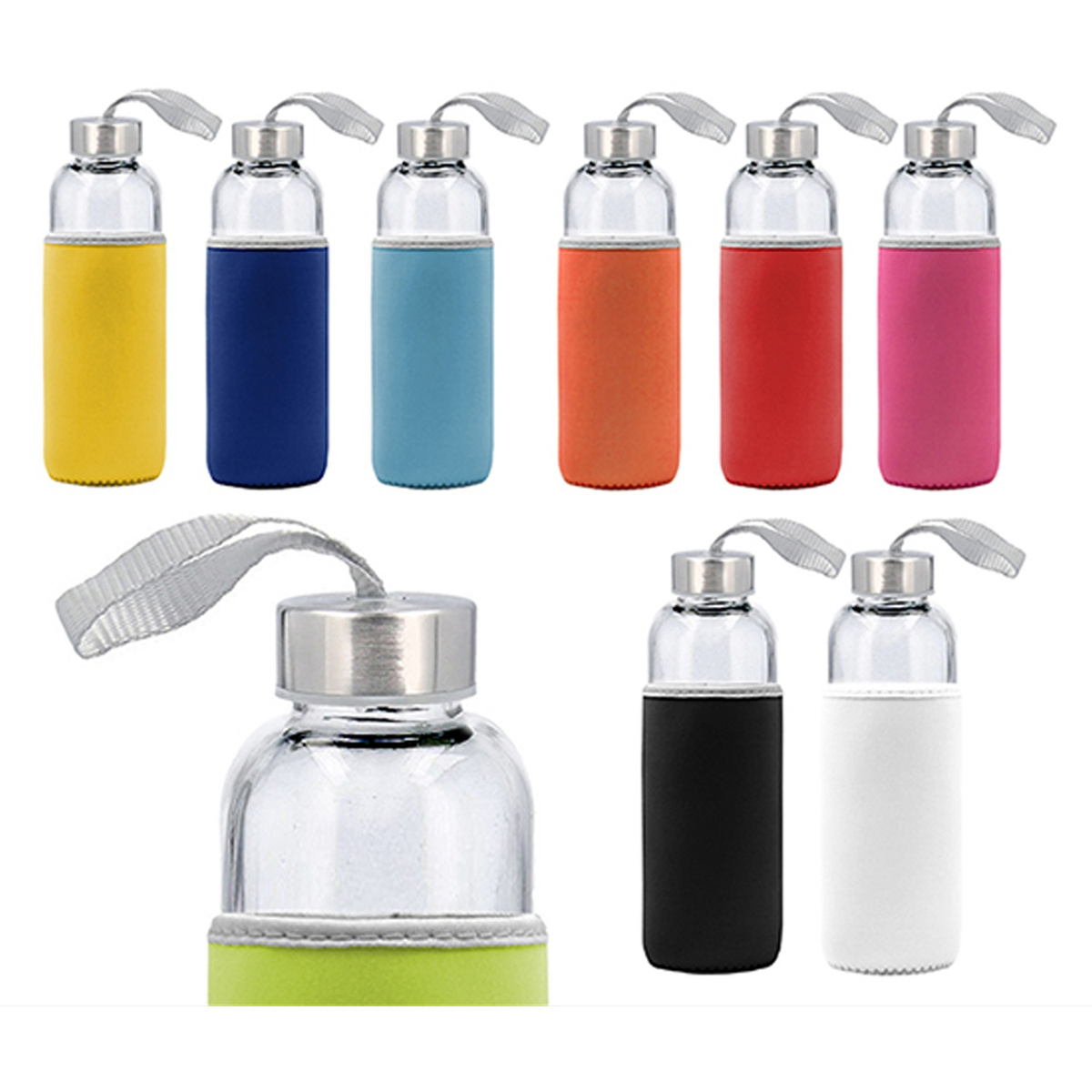 BOTELLA VIDRIO CON FUNDA 500CC