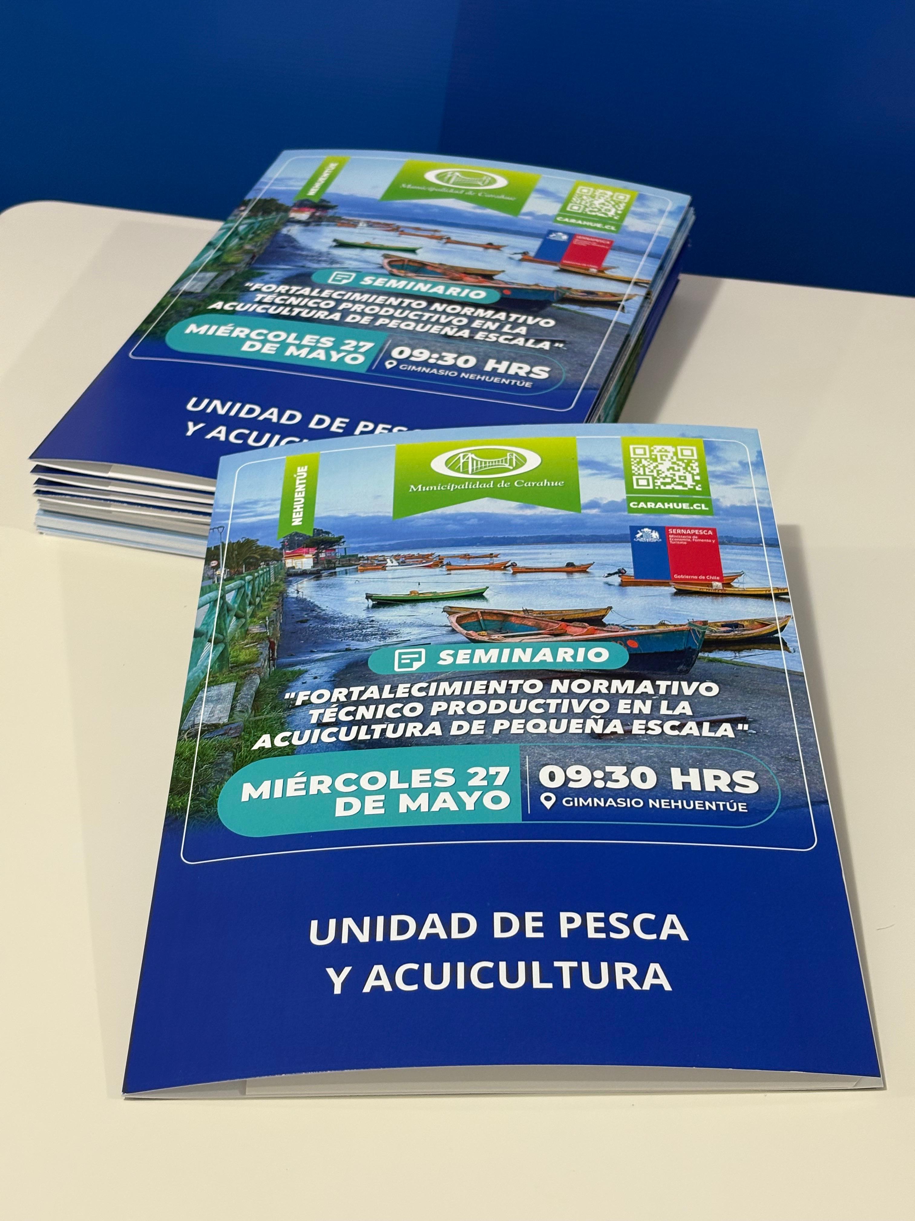 Folletos para seminario municipal