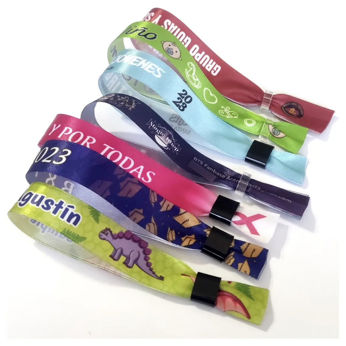 PULSERA DE TELA CON CIERRE DE PRECINTO