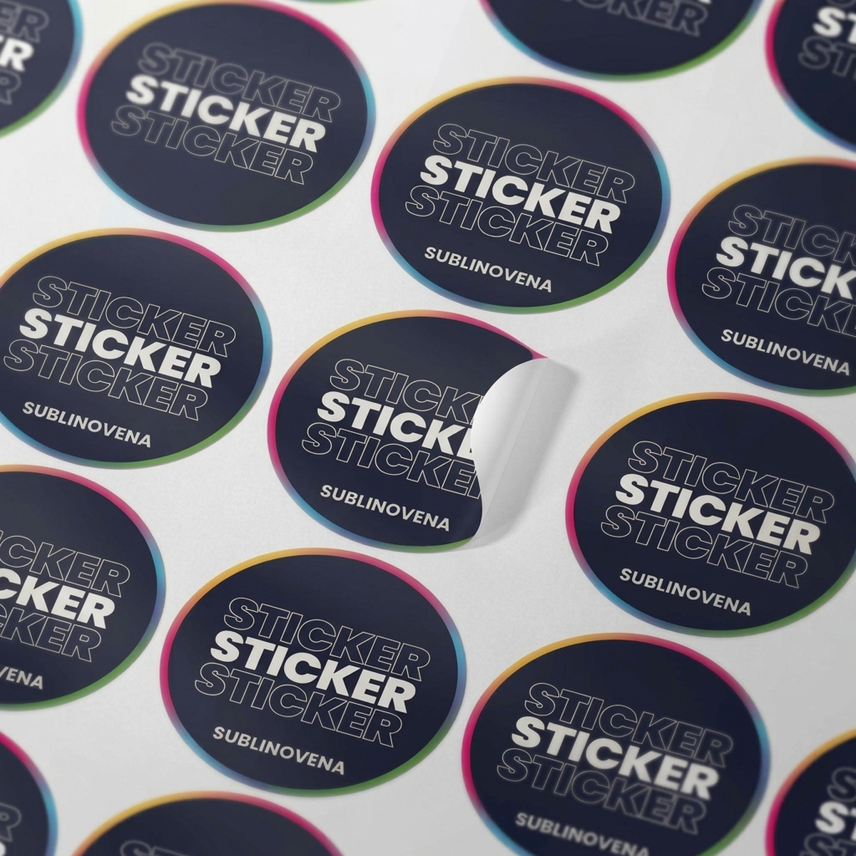 STICKER ADHESIVO PROMOCIONAL